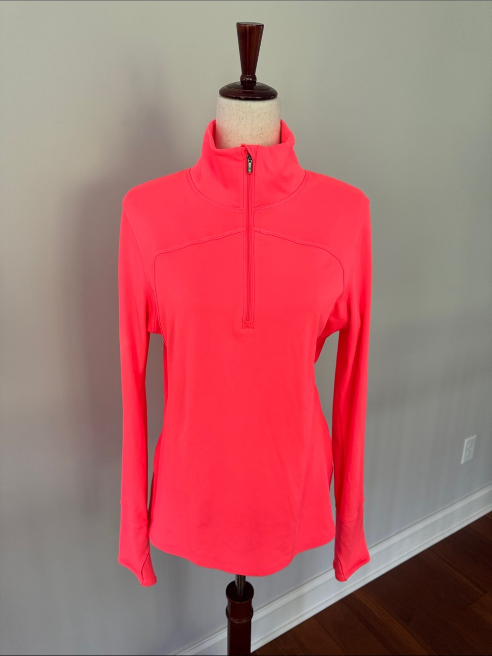 Under Armour Women's Neon Coral Half-Zip Performance Top - Cold Gear